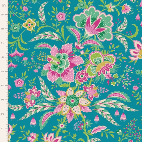 Tilda Patchwork Stoff Baumwolle - Bloomsville Late Bloomer Lagoon
